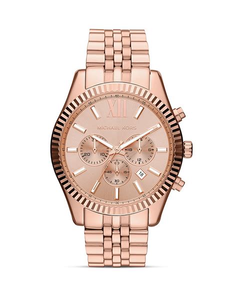 michael kors watch men rose gold